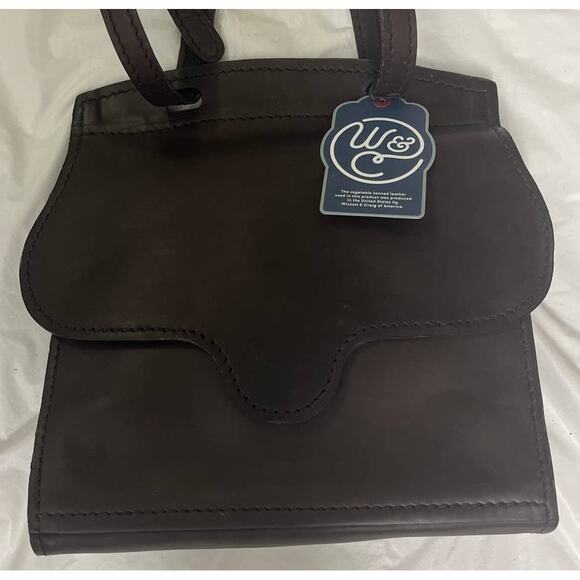 Adan Ballou  Leather Brown Shoulder Bag Full Grain Vegetable Tanned Leather - Picture 3 of 13